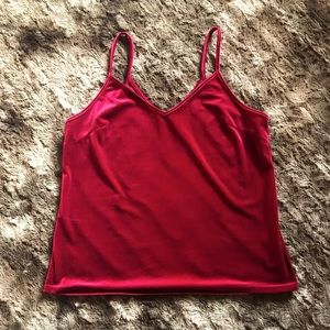 Crimson Velvet Tank Top